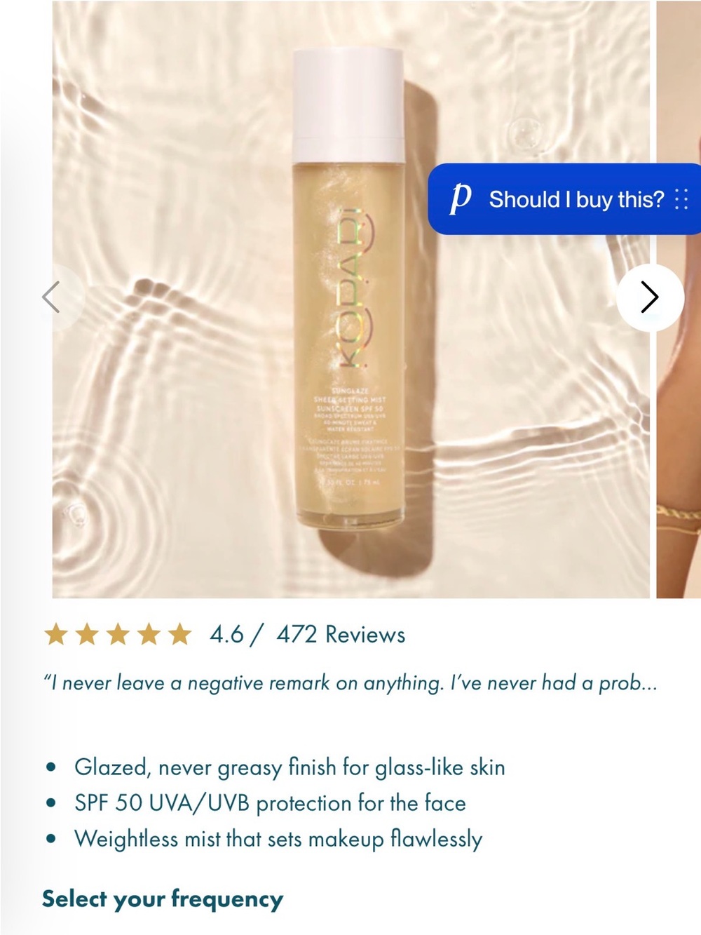 Kopari Gold Sheer Tanning & SPF Mist